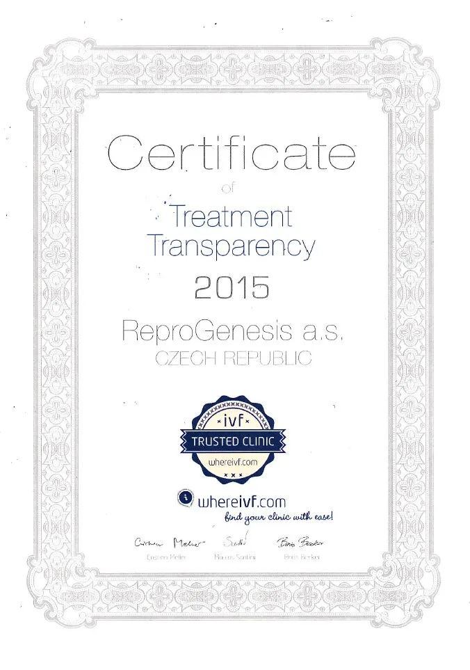 Certifikát ReproGenesis