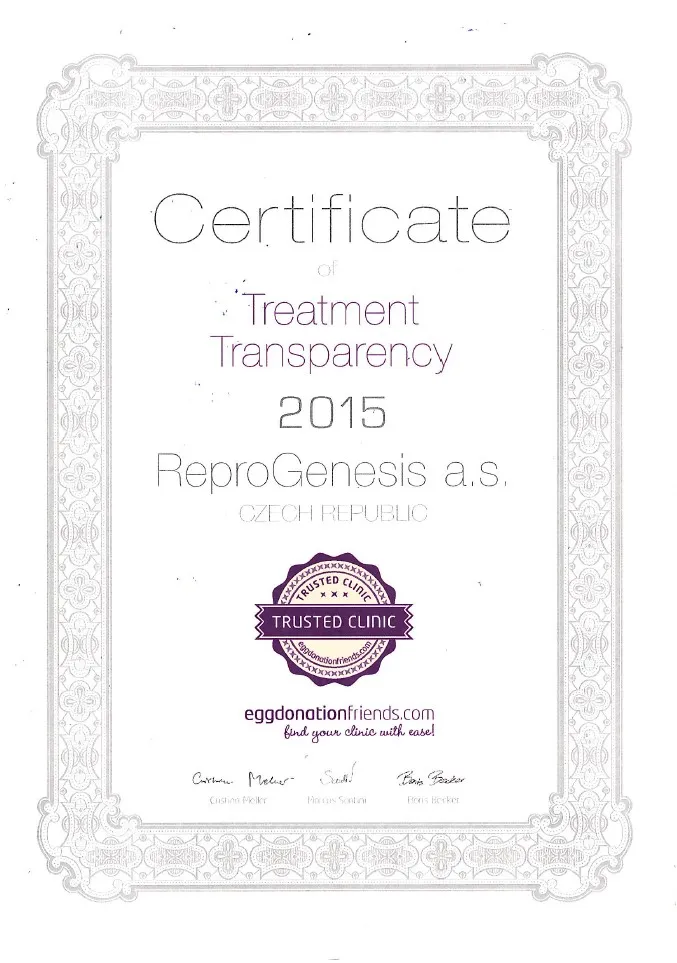 Certifikát ReproGenesis