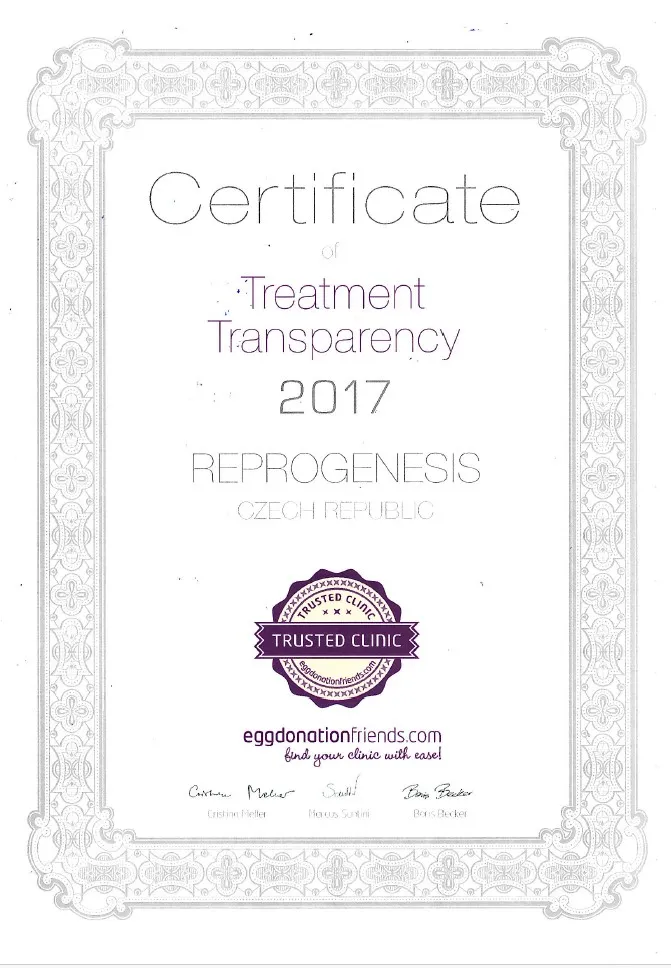 Certifikát ReproGenesis
